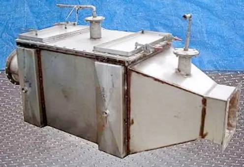 Stainless Steel plate fin heat exchanger, (2) 25" L x 10" W finned inserts, low pressure drops - Image 4