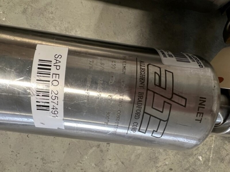 Allegheny Bradford, Stainless Steel Filter Housing, 150 psi & FV @ 300 F, 1.5" inlet & outlet - Image 2