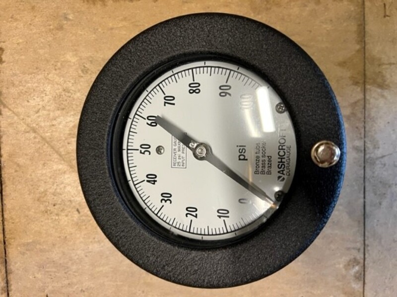 Ashcroft #45-1377AS-02B, Receiver Gauge, 4 1/2" size, 1/4" NPT Back connection - Image 1