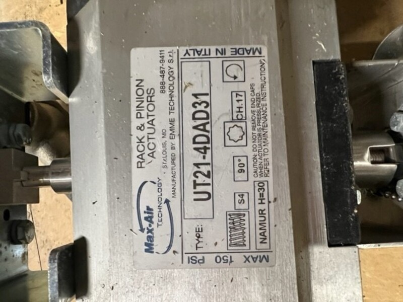 Max-Air Technology #UT21-4DAD31, Pneumatic Actuator w/ 1" Valve, 150 psi - Image 2
