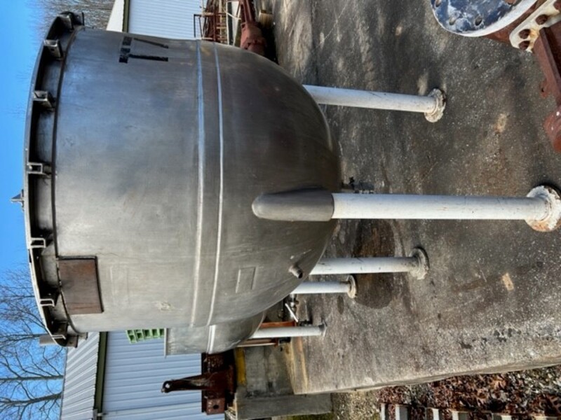 200 gallon Lee Metal Products, Jacketed Kettle, Stainless Steel, 48" diameter, 74" H, 90 psi @ 330 F jacket - Image 2