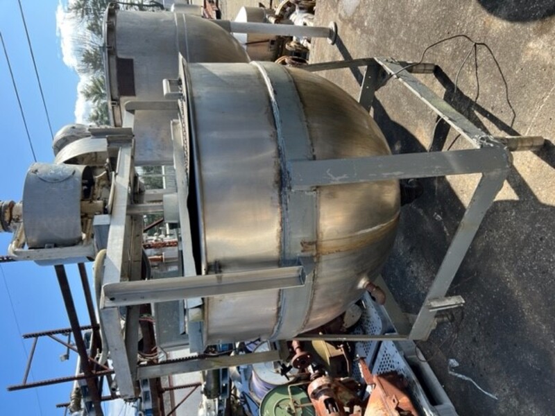 250 gallon Lee, Jacketed Mix Kettle, Stainless Steel, 52" diameter, 56" H, 90 psi @ 332 F jacket, 2" bottom - Image 2