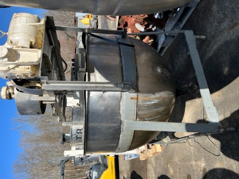 250 gallon Lee, Jacketed Mix Kettle, Stainless Steel, 52" diameter, 56" H, 90 psi @ 332 F jacket, 2" bottom - Image 3