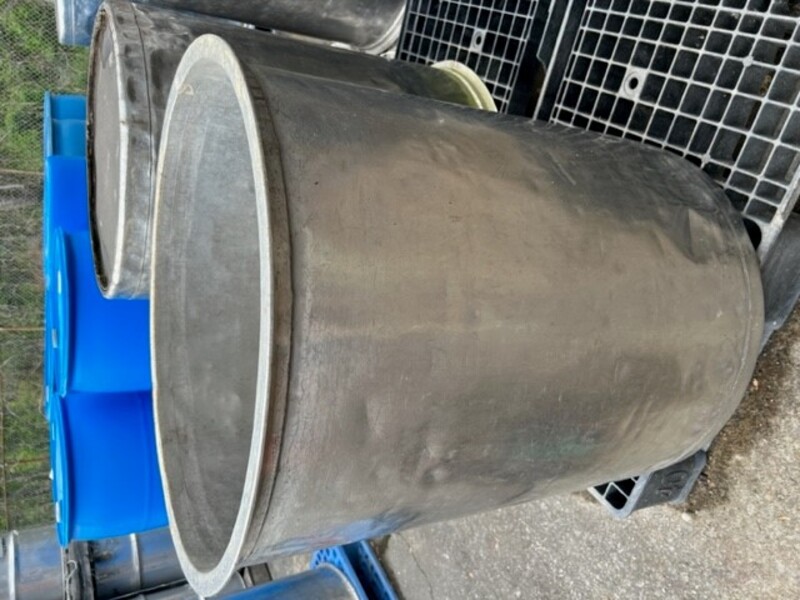 55 gallon Stainless Steel Drum, 24" diameter x 30" T/T - Image 1