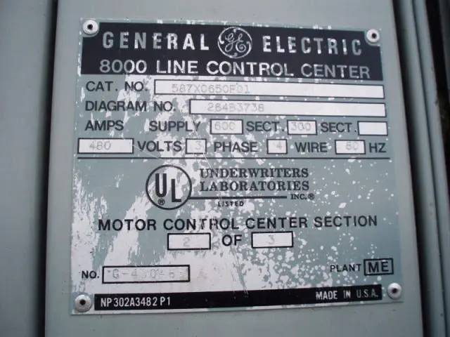 General Electric, 8000 Line Control Center, 480 V, 3 phase, 600 amps - Image 9