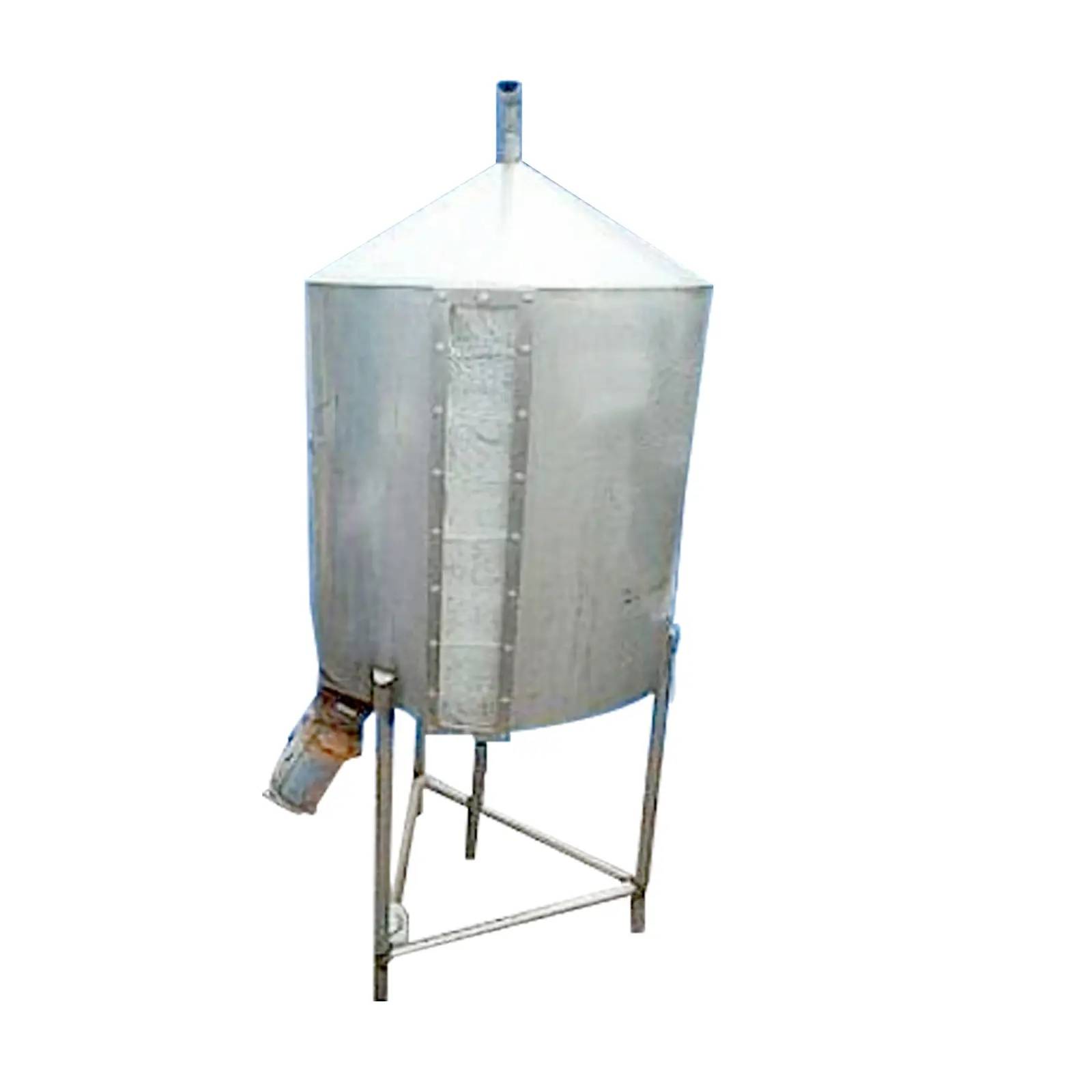100 gallon Stainless Steel Cone Bottom and Closed Top Mix Tank, 0.33/0.5 HP, 1725 RPM, 86.25 RPM final, 32" D - Image 1