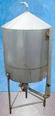 100 gallon Stainless Steel Cone Bottom and Closed Top Mix Tank, 0.33/0.5 HP, 1725 RPM, 86.25 RPM final, 32" D - Image 4