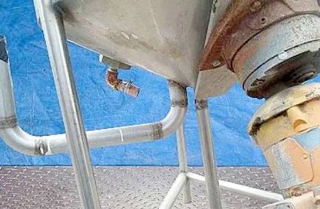 100 gallon Stainless Steel Cone Bottom and Closed Top Mix Tank, 0.33/0.5 HP, 1725 RPM, 86.25 RPM final, 32" D - Image 8
