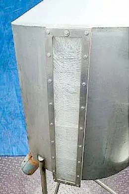 100 gallon Stainless Steel Cone Bottom and Closed Top Mix Tank, 0.33/0.5 HP, 1725 RPM, 86.25 RPM final, 32" D - Image 10