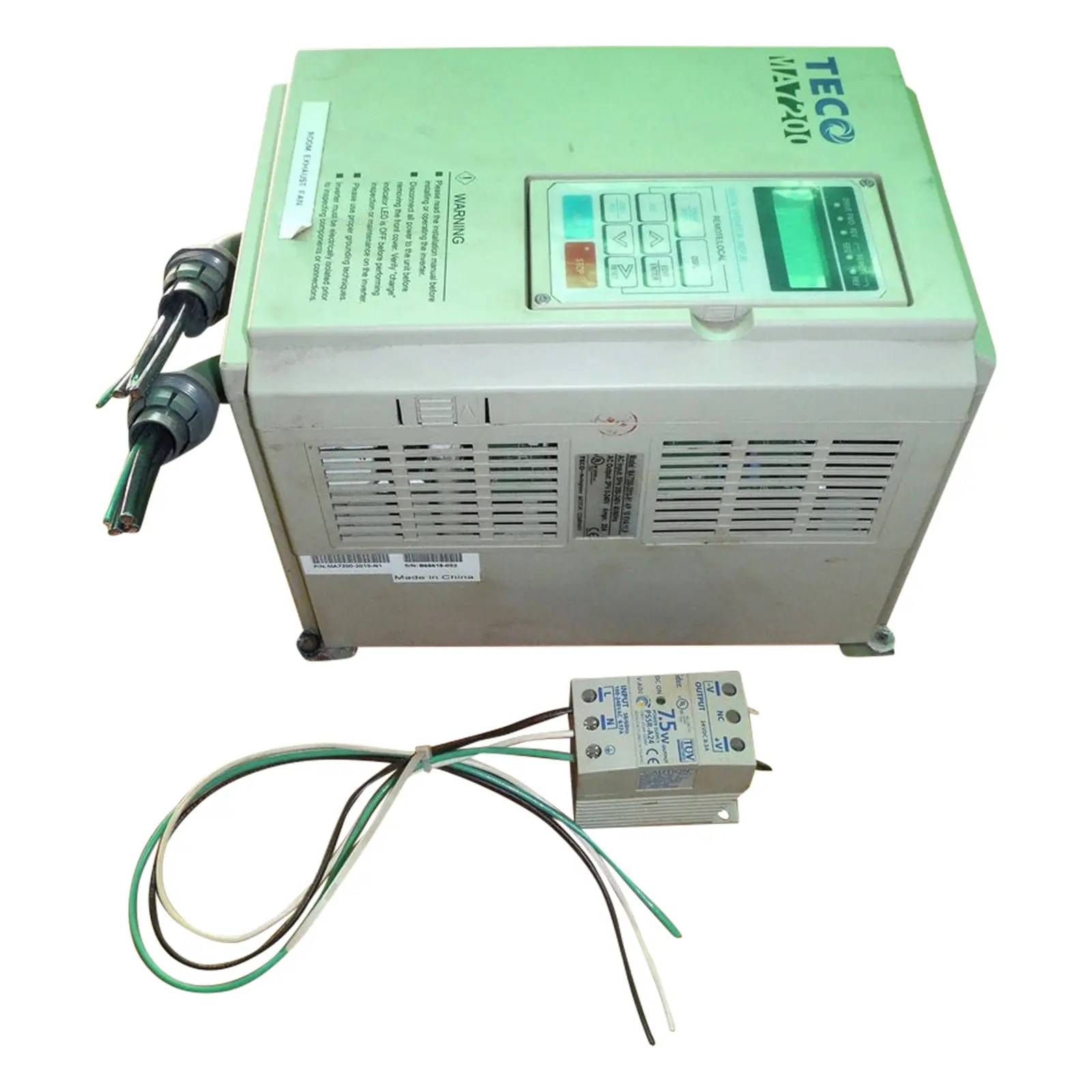10 HP TECO-Westinghouse, MA7200-2010-N1, Electronic Variable Speed Frequency Drive, 200-240 Volts input. - Image 2