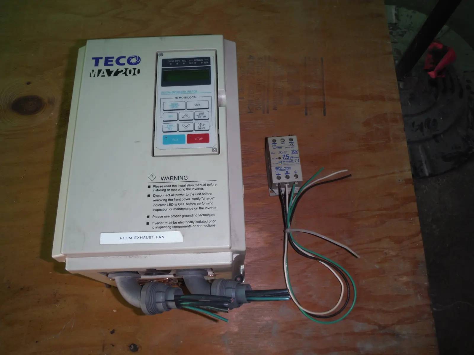 10 HP TECO-Westinghouse, MA7200-2010-N1, Electronic Variable Speed Frequency Drive, 200-240 Volts input. - Image 5