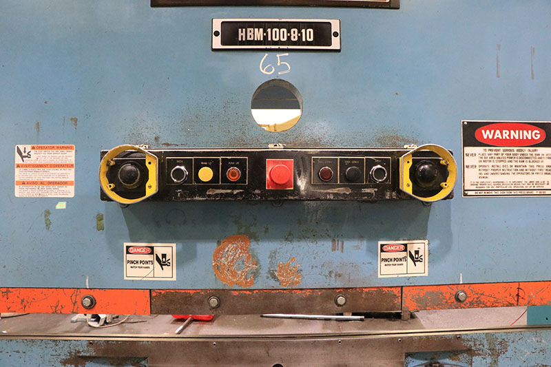 100 Ton, Niagara #HBM-100-8-10, CNC press brake, 10' overall, 102" between housing, 7" stroke, 7" throat, 14" - Image 4