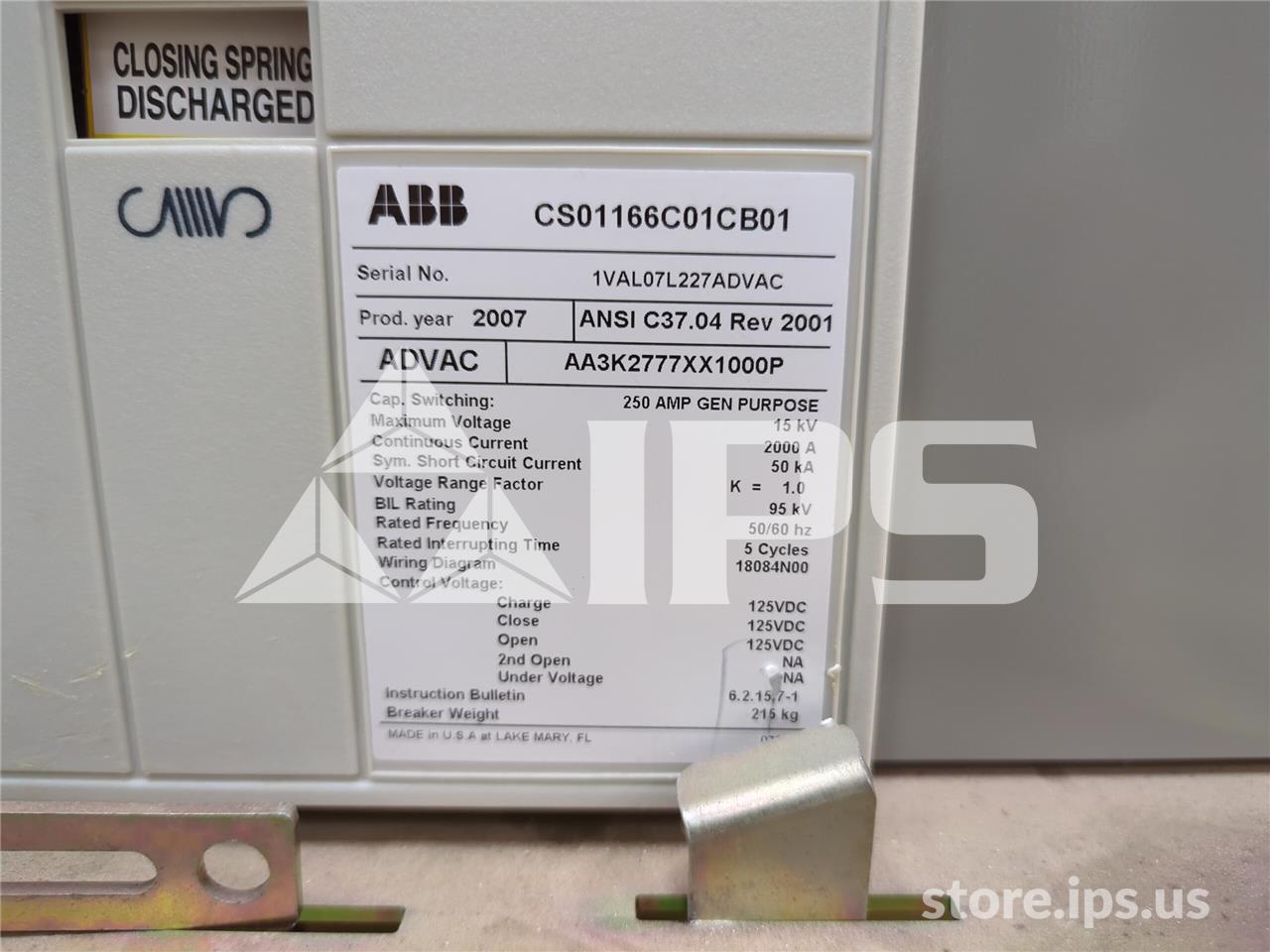 2000 Amps ABB Advac Aa3k2777xx1000p Model 3 (advac Model 3) 125 Volts DC Control - Image 4