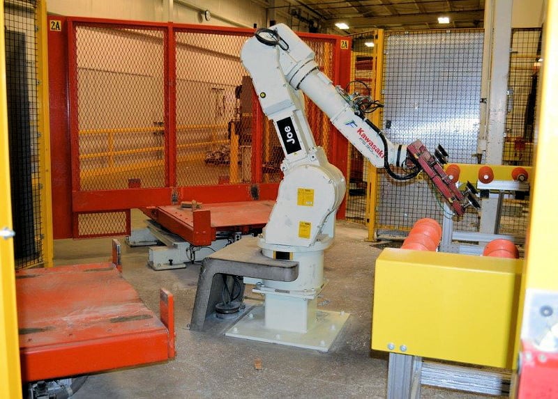 Kawasaki, FSO30L-E, Robot Palletizer, 6 axis, D32FD001 controller, 66 lb. bags capacity, 2008 - Image 1