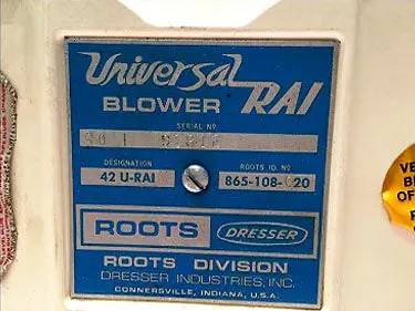 Roots #42 U-RAI, Universal Blower with Sound Enclosure, 15 HP, 1745 RPM, 208-230/460 V, 4' x 2' 7" x 3' 4" H - Image 7