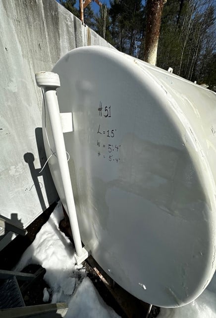 2500 gallon Above ground storage tank, 15' L x 5' 4" W x 5' 4" H - Image 4