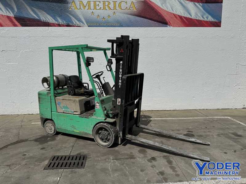 6000 lb. Mitsubushi #FGC30, LP gas forklift, 126" lift height, 48" fork length - Image 1