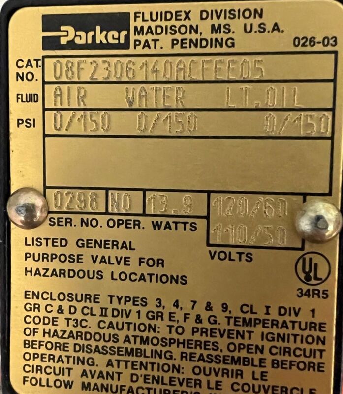 Parker #08F23O6140ACFEEC05, Valve - Image 3