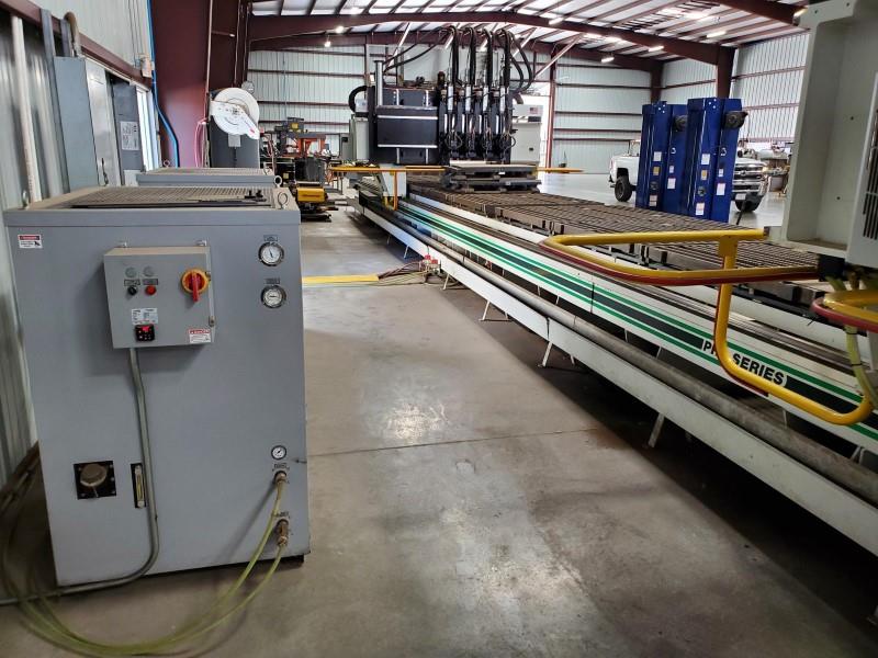 Onsrud #615DG24H8, Multiple Spindle CNC Router, dual gantry w/ 4 spindles each, 24 HP, 240000 RPM, 5' x 51' - Image 7