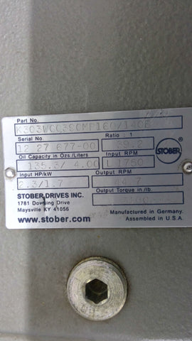 Stober #K303WG039C0/140B, 39.00 -2 Ratio 2.3 Both Angle - Image 2