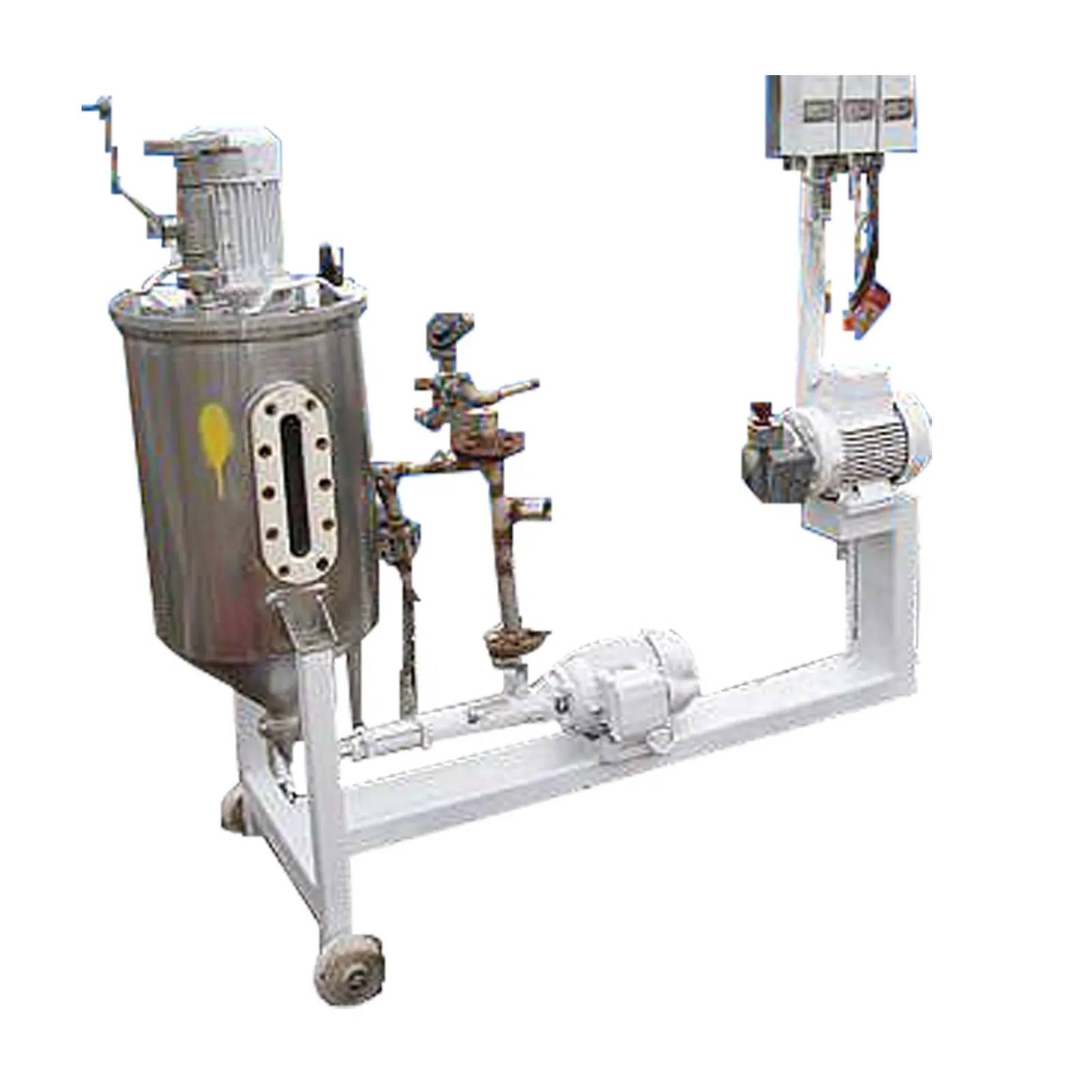 8 gallon Stainless Steel Centrifugal Deaerator Skid, 7-1/2" diameter Mixing head, 3/4 HP mixer, 1/2 HP pump - Image 1