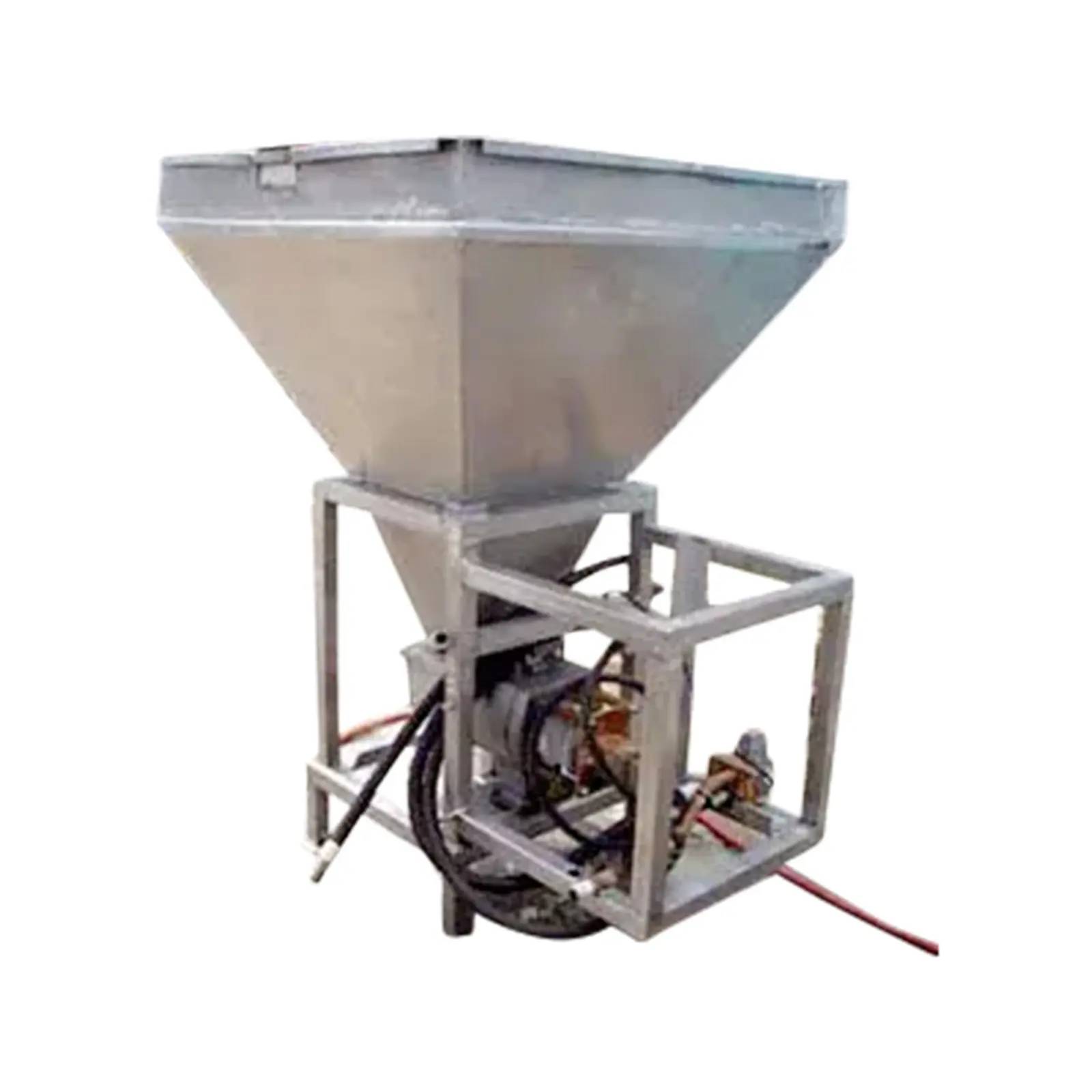 430 gallon Stainless Steel Feed Hopper, 48" L x 48" width x 52" H inside straight wall, 4' x 4' hopper - Image 1
