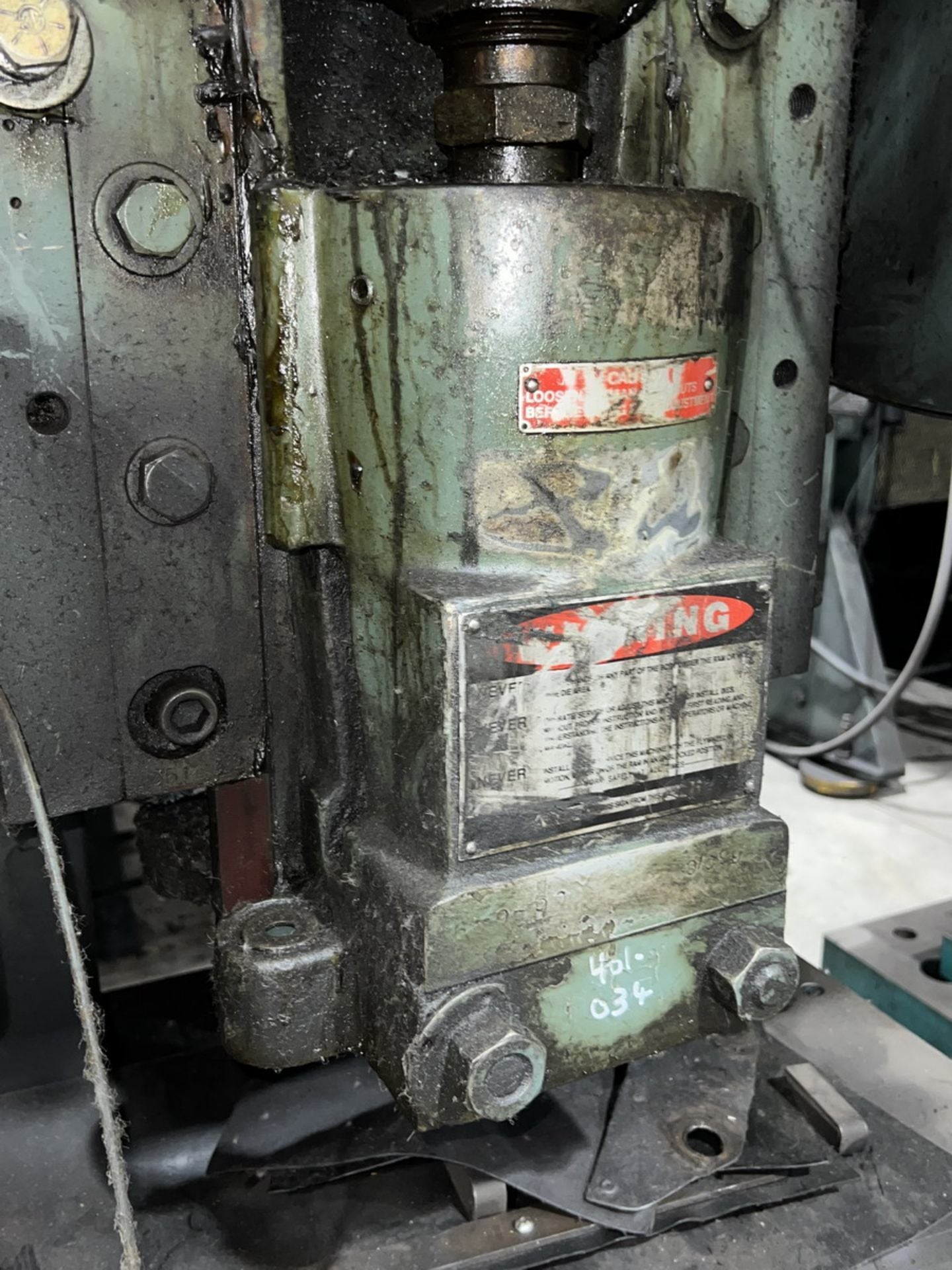 45 Ton, South Bend Johnson #45-FW-AC, single crank flywheel OBI press, 3" stroke, 11.25" Shut Height, 2.5" - Image 5