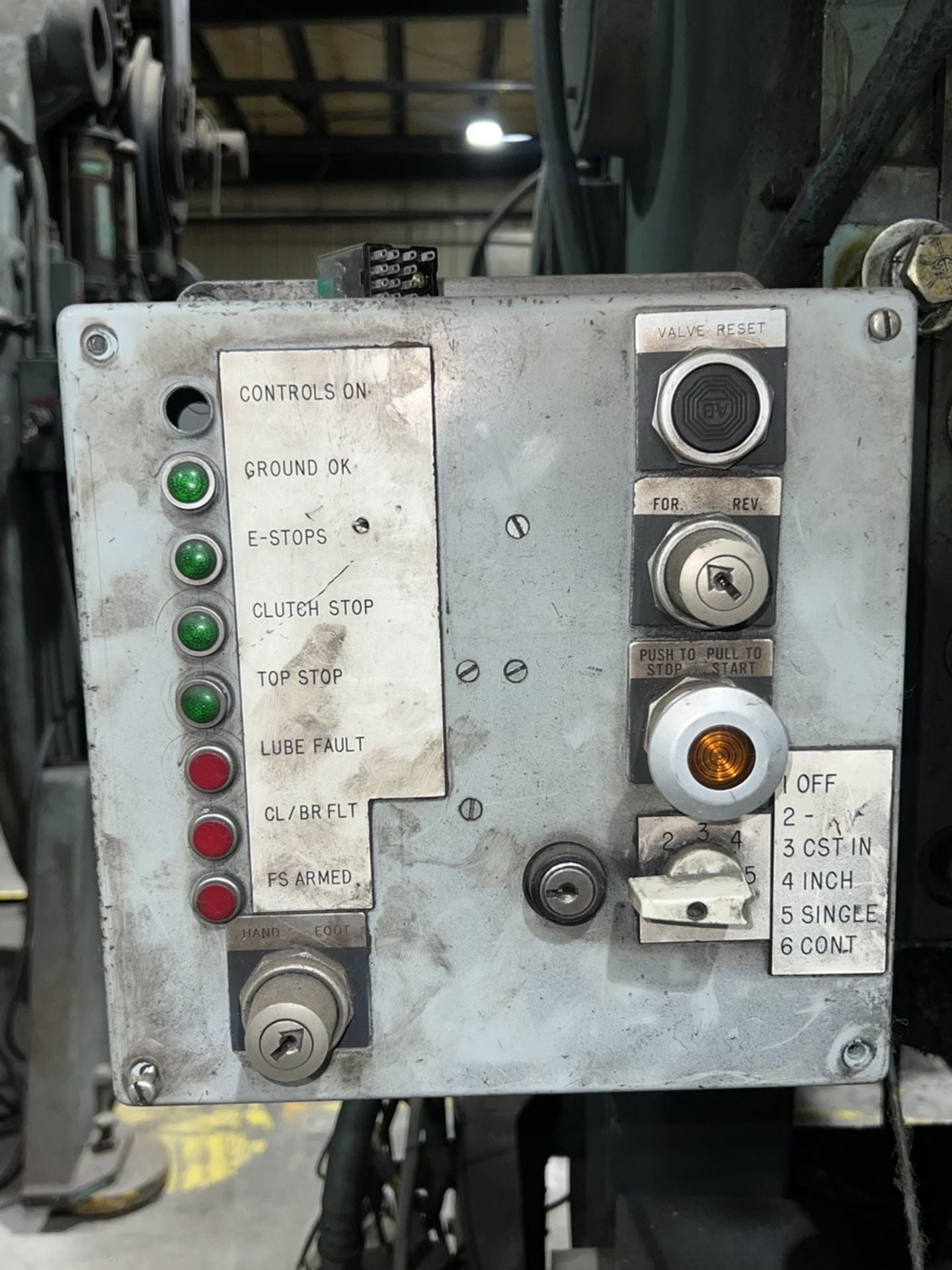 45 Ton, South Bend Johnson #45-FW-AC, single crank flywheel OBI press, 3" stroke, 11.25" Shut Height, 2.5" - Image 7