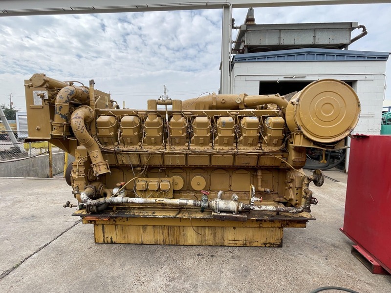 990 HP Caterpillar #3516-DITA, diesel marine engine, 59081 hours, 1200 RPM, hydromechanical governor, 1986 - Image 1