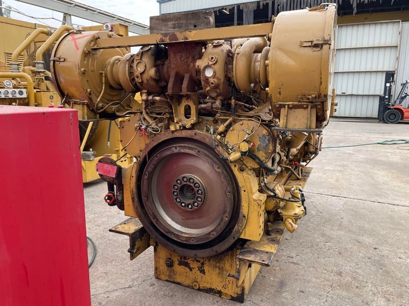 990 HP Caterpillar #3516-DITA, diesel marine engine, 59081 hours, 1200 RPM, hydromechanical governor, 1986 - Image 3