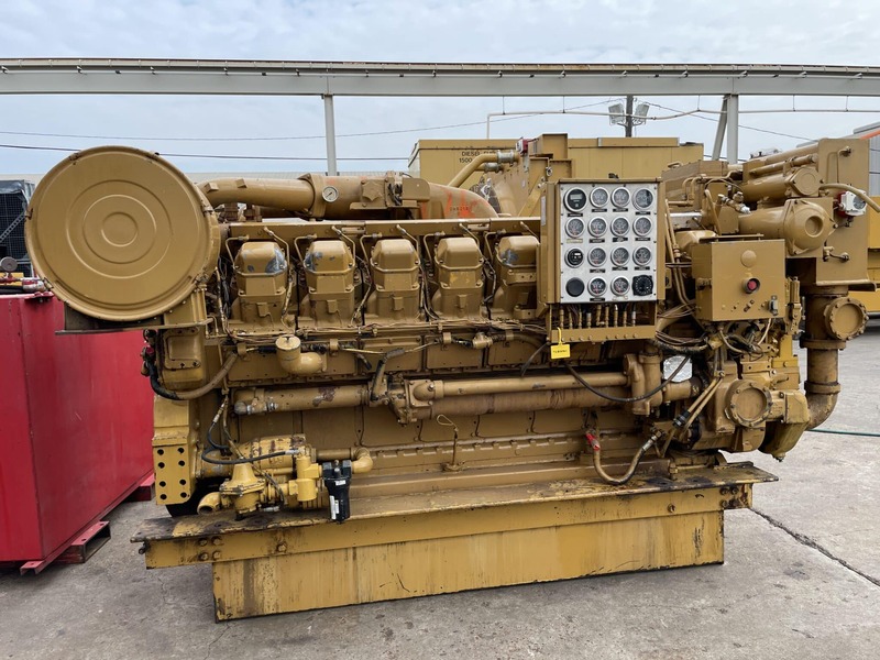 990 HP Caterpillar #3516-DITA, diesel marine engine, 59081 hours, 1200 RPM, hydromechanical governor, 1986 - Image 4