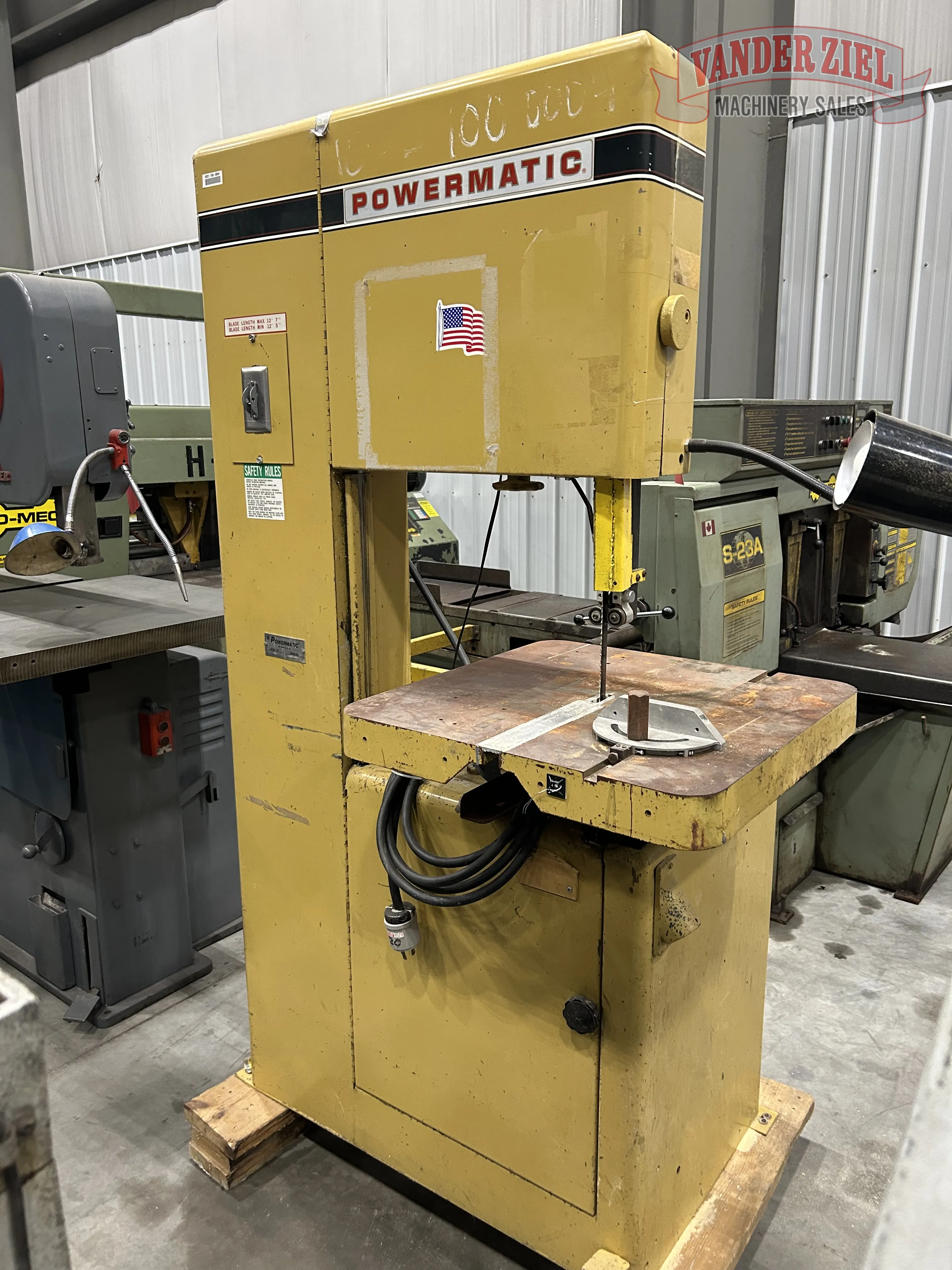 20" x 12" Powermatic #81, vertical saw, serial #9881085, #16359 - Image 1