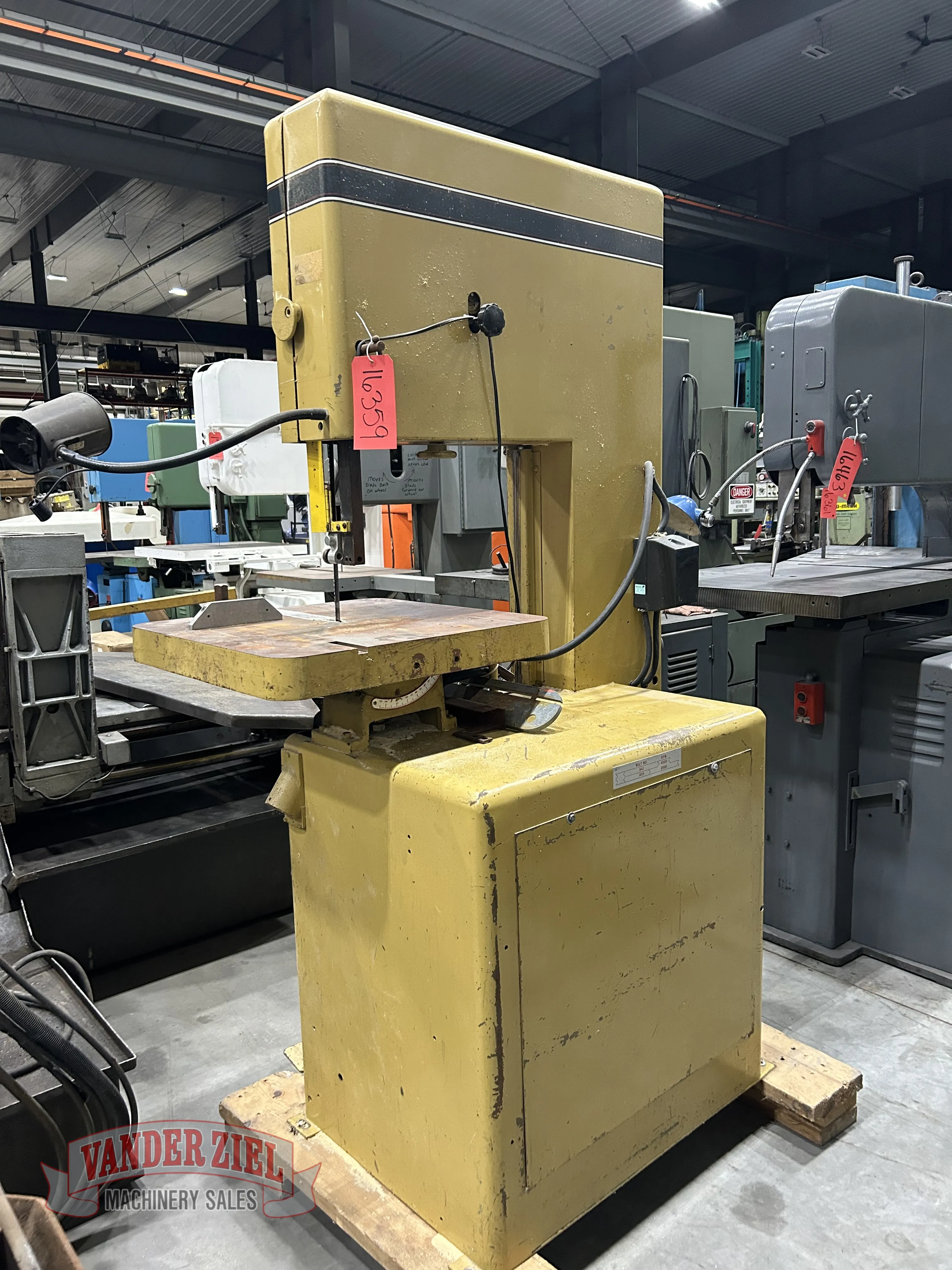 20" x 12" Powermatic #81, vertical saw, serial #9881085, #16359 - Image 6
