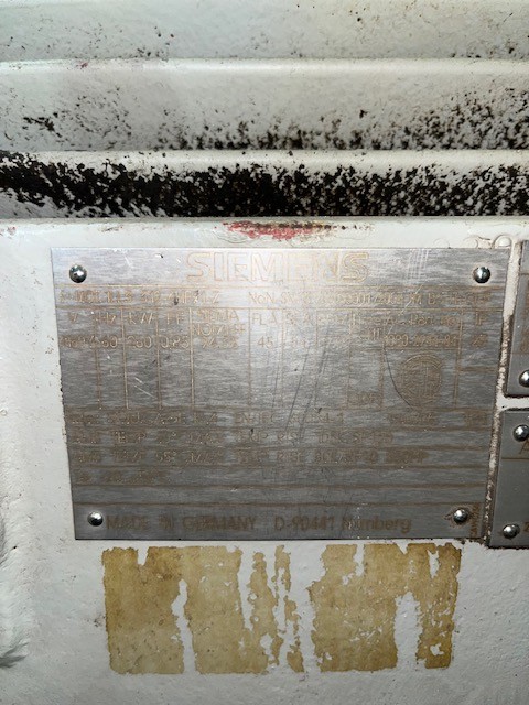 350 HP 1777 RPM Siemens 1LL3 312-4HF91-Z, TEFC, 4160 Volts, Atlas Copco 1080-2944-84 - Image 3