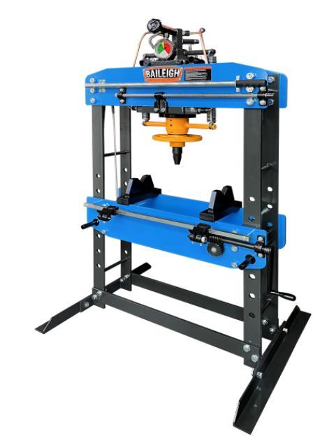 35 Ton, Baileigh #HSP-35A, hydraulic shop press, 2.75" stroke, 31" x10.5" table - Image 1