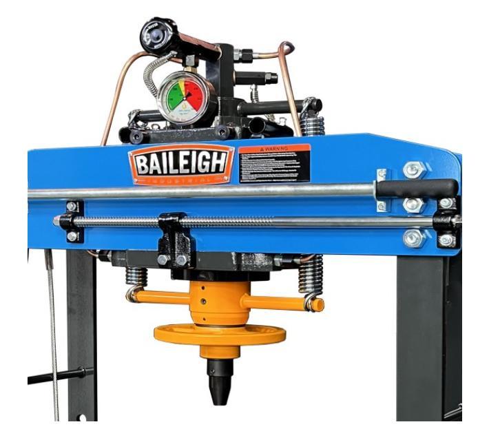 35 Ton, Baileigh #HSP-35A, hydraulic shop press, 2.75" stroke, 31" x10.5" table - Image 4