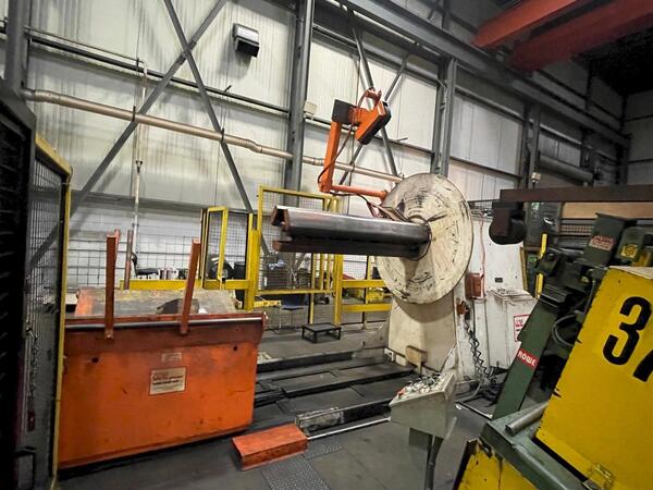 20000 lb. Coe Press Equipment #CPR-20072, motorized coil reel w/coil car, 72" width, 72" outside dimensions - Image 1