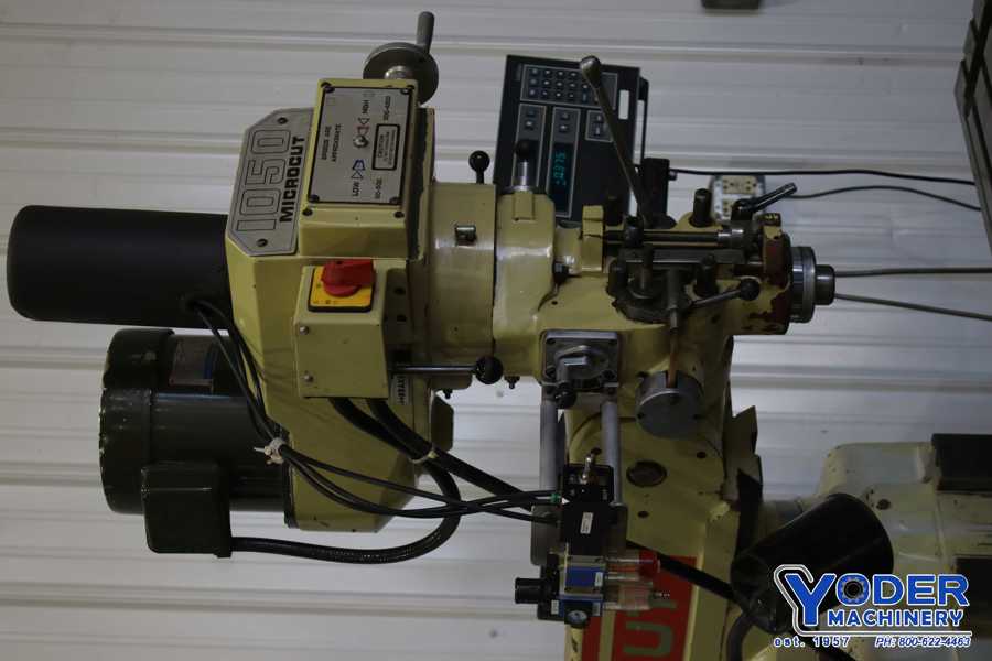 Willis Microcut #1050-II, ram type vertical mill, 10" x50" table, 3 HP, 2-Axis AcuRite digital read out - Image 2