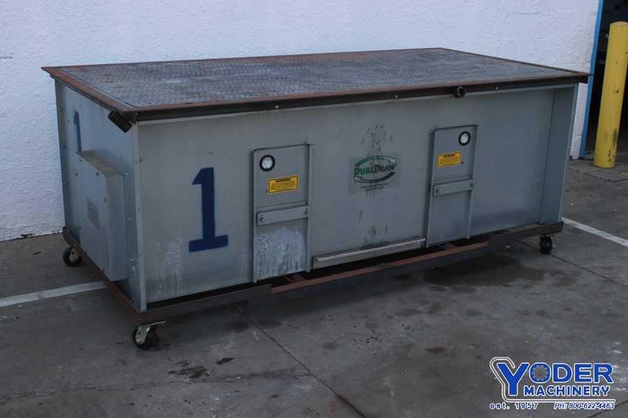 96" x 48" Dual draw downdraft table, 2 & 3 HP, 1500 lb. table capacity,portable on wheels - Image 8