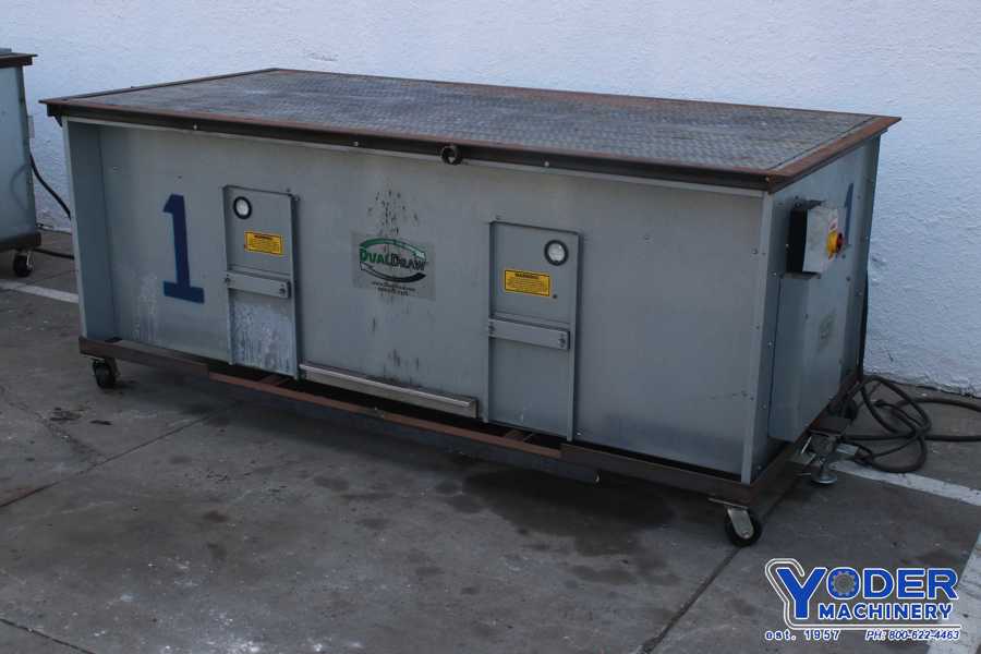 96" x 48" Dual draw downdraft table, 2 & 3 HP, 1500 lb. table capacity,portable on wheels - Image 9