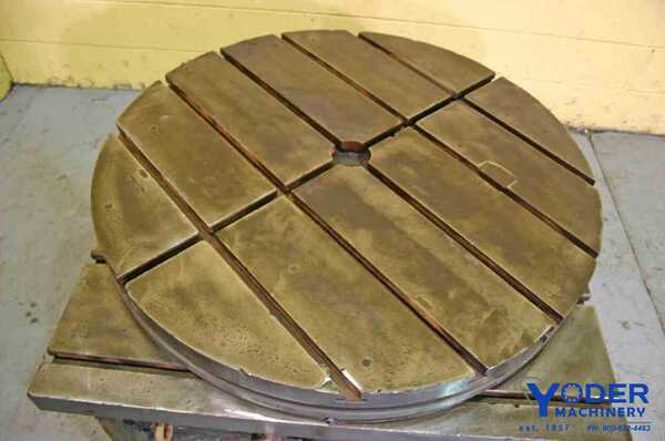 42" x 25-3/4" Giddings & Lewis, rotary table, T-slot, manual rotation, #51292 - Image 7