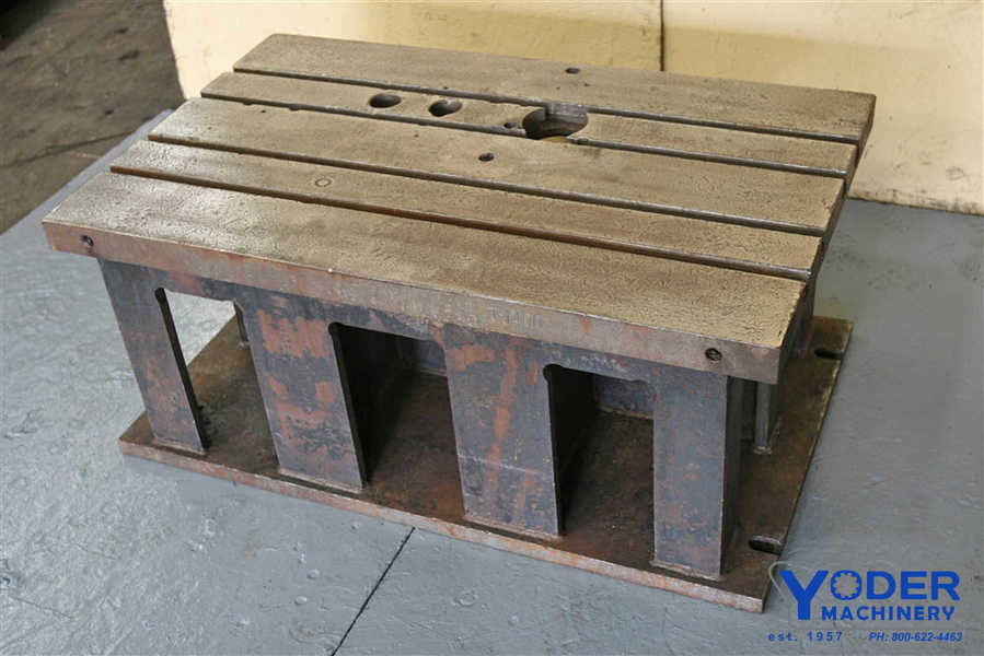 Steel fabricated box drill table, 42 L x 26 width x 18 H, 4 T-slots, #19987 - Image 2