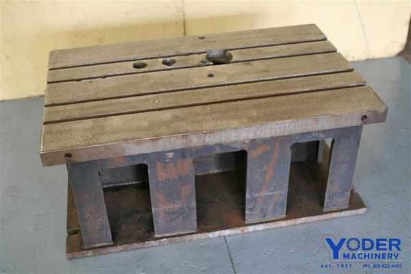 Steel fabricated box drill table, 42 L x 26 width x 18 H, 4 T-slots, #19987 - Image 6