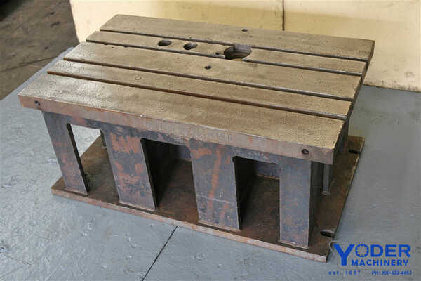 Steel fabricated box drill table, 42 L x 26 width x 18 H, 4 T-slots, #19987 - Image 7