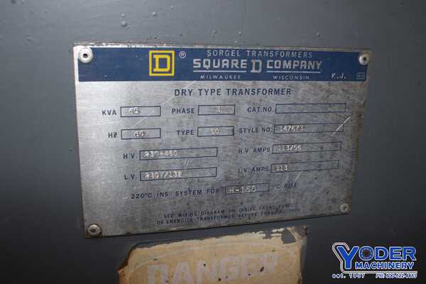 45 KVA 460/230 Primary, 230Y/132 Secondary, Square D type SC transformer, #75980 - Image 9