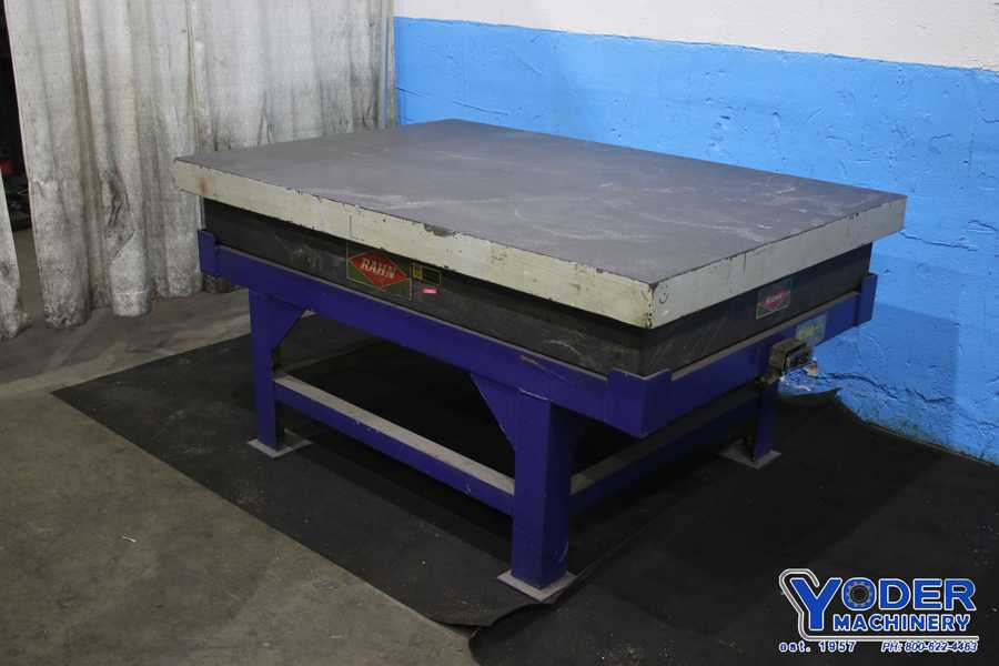 Granite table on stand, Rahn, 72" L x 48" W x 10" thickness, charcoal color, #76220 - Image 7