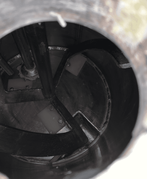 5 gallon Reynolds Industries #A1:L10-5/2, dual shaft vacuum industrial paste mixer & discharge press - Image 3