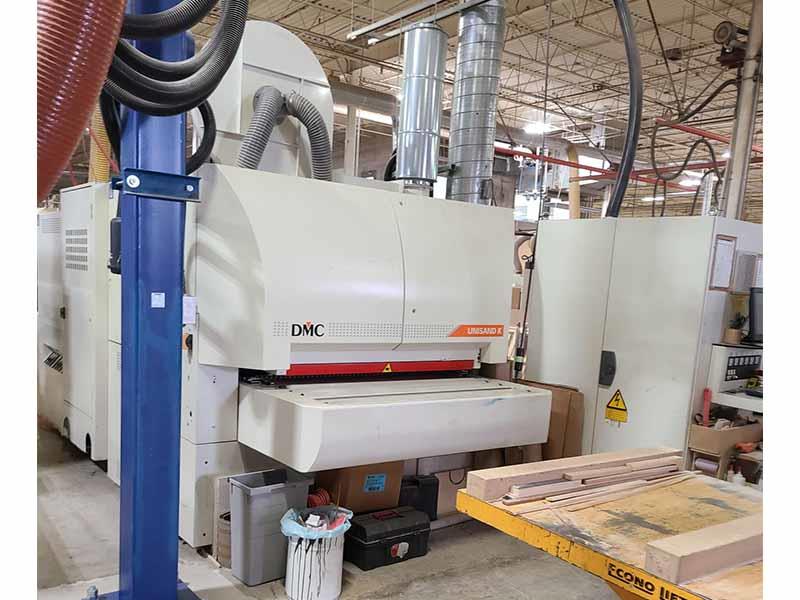 43" DMC #Unisand-K-1100, 3-Head Bottom & 3-Head Top Wide Belt, 44" x 103" abrasive belts, 18.5 kW/15 kW roll - Image 2