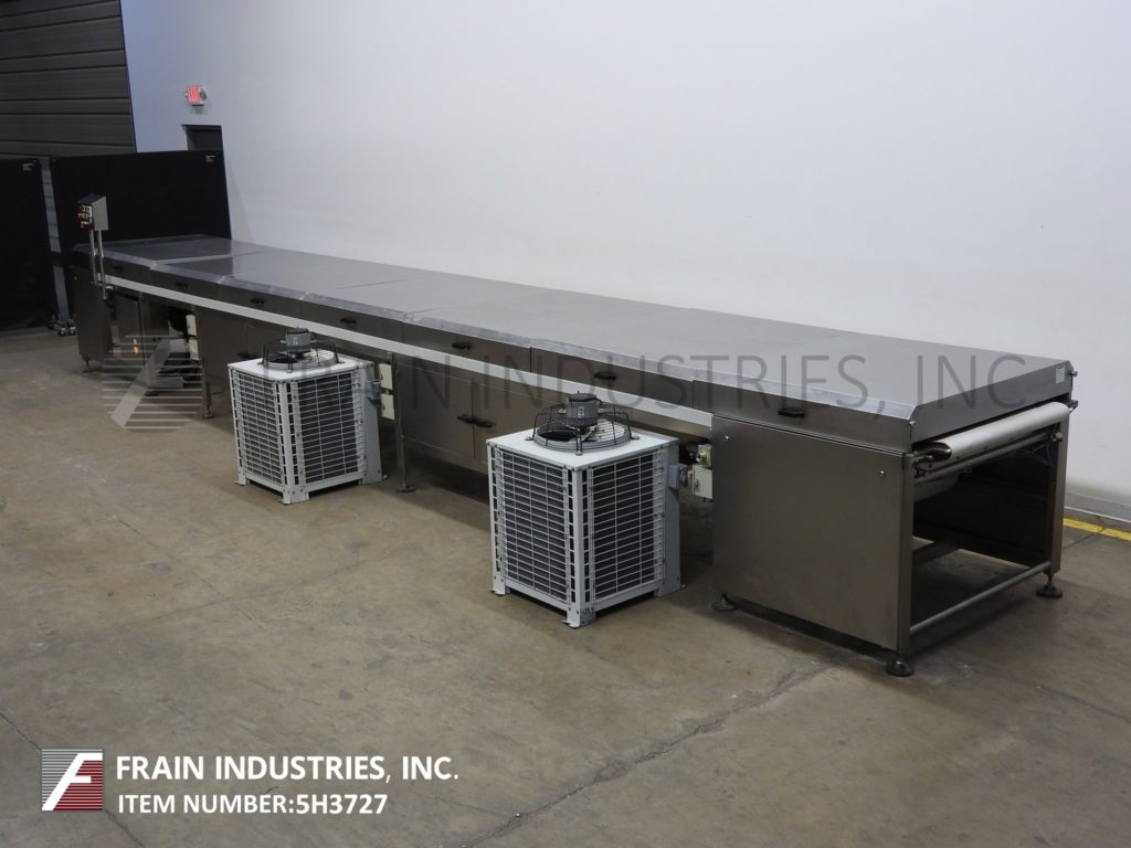 Stainless Steel, air cooled zone cooling tunnel, neoprene conveyor belt - Image 1