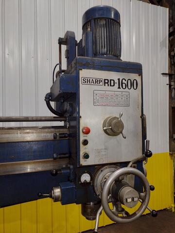 5' -13" Sharp #RD-1600, radial arm drill, 35.5" elevating height of arm, #5MT - Image 2
